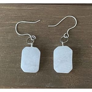 Vintage Quartz Crystal Sterling Silver Earrings - French Wire Hook